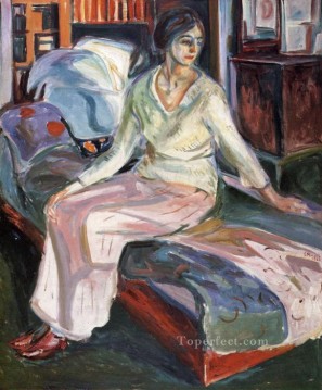 modelo en el sofá 1928 Edvard Munch Pinturas al óleo